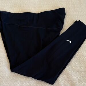 NWT 2X Nike Black Dri-FIT  w/ Nike Swoosh Full Length leggings yoga workout pant